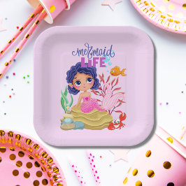 Meeresfrüchte-Leben Pappteller