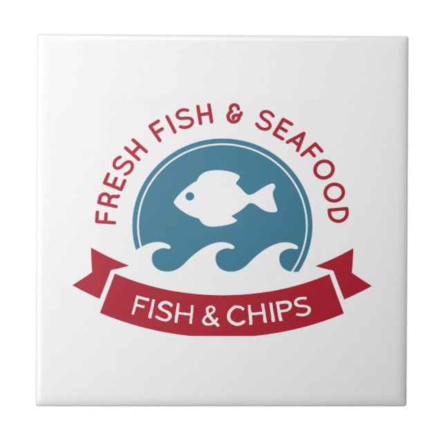 Meeresfrüchte-Logo der Fisch- und Fliese (Vorderseite)
