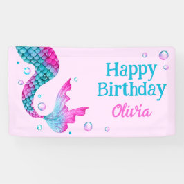 Meeresfrüchte Meerjungfrau Schwanz unter dem Meer Banner