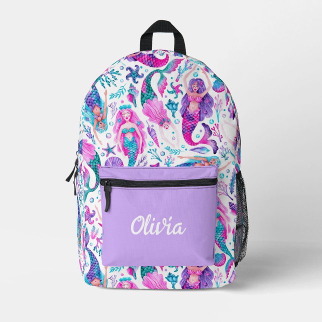 Meeresfrüchte Muscheln + Seeteufel Bedruckter Rucksack (Vorderseite)