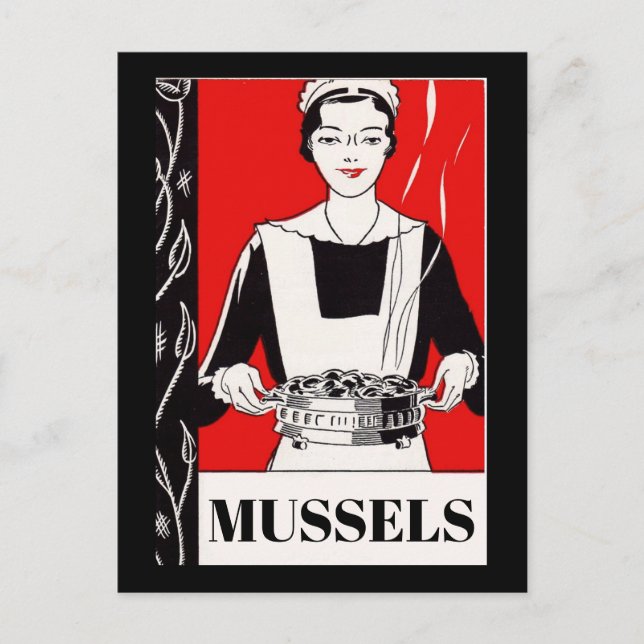 Meeresfrüchte, Mussels, Text bearbeiten Postkarte (Vorderseite)