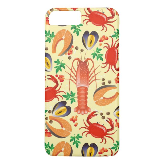 Meeresfrüchte-Muster Case-Mate iPhone Hülle (Rückseite)