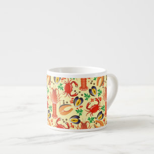 Meeresfrüchte-Muster Espressotasse