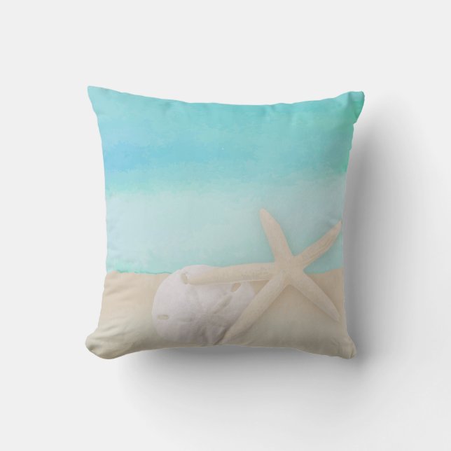 Meeresfrüchte-Starfish und Sandkissen Kissen (Vorderseite)
