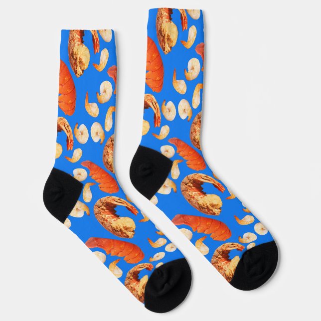 Meeresfrüchte Überraschung Hummer Garnelen Socken (Rechts)
