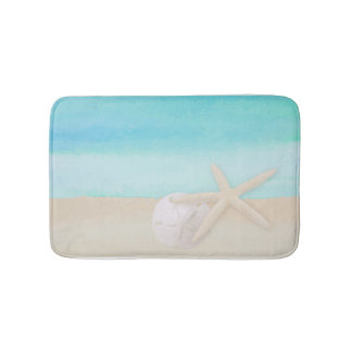 Meeresfrüchte und Sand Dollar Badematte