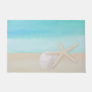Meeresfrüchte und Sand Dollar Fußmatte