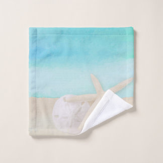 Meeresfrüchte und Sand Dollar Waschlappen