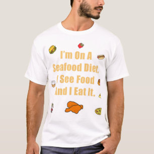Meeresfrüchte - Weiß T-Shirt
