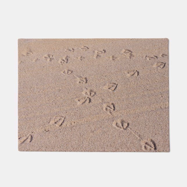 Meeresfußabdrücke im Sand Fußmatte (Vorderseite)