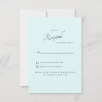 Meeresgischt Einfache Hochzeits-RSVP