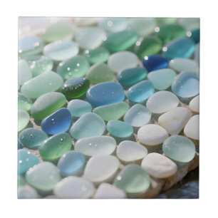 Meeresglas-Mosaik Ozean-Blues Tranquil Fliese
