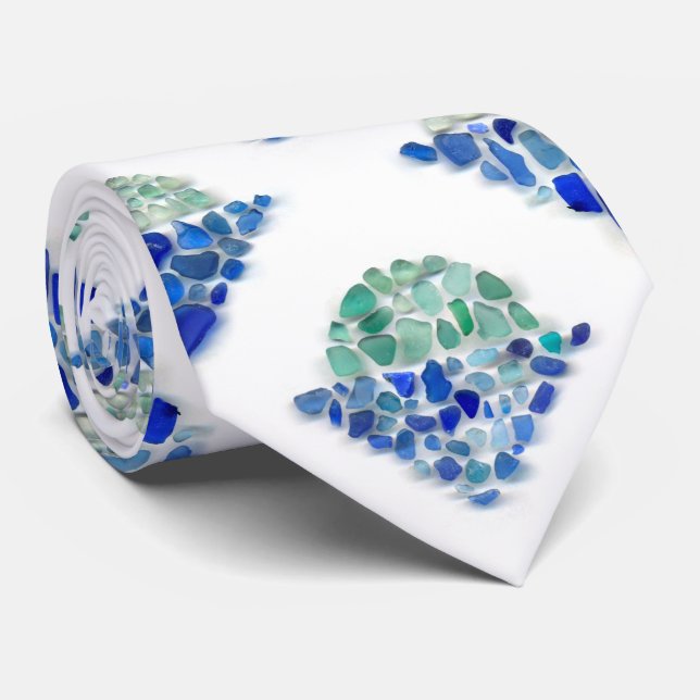 Meeresglas - Sonnenaufgang Krawatte (Gerollt)