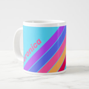 Meeresglas-Streifen mit Namen Jumbo-Tasse