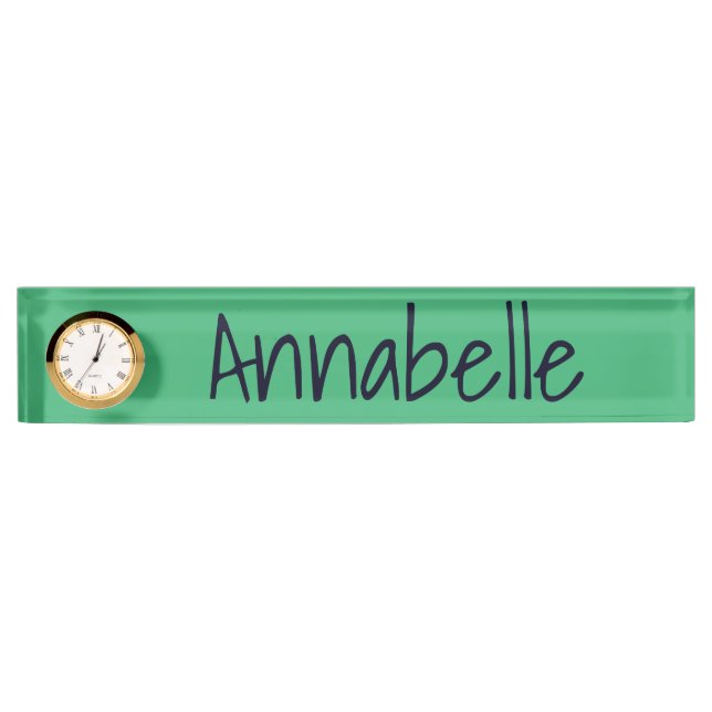 Meeresgrün Namensplakette (Vorderseite)
