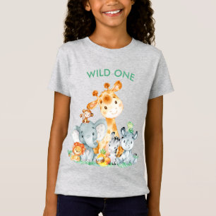 Meeresgrün Wasserfarbe Niedlich Safari Jungle Tie T-Shirt