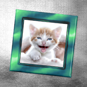 Meeresgrünes Foto Magnet