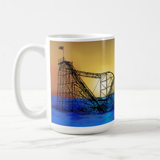 Meereshöhen Roller Untersetzer Kaffeetasse (Links)