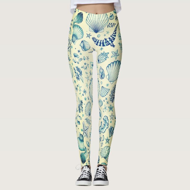 Meereskoralle Leggings (Vorderseite)