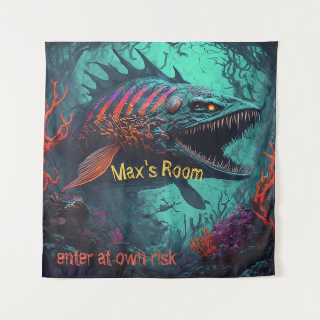 Meereskreatur Wandteppich (Vorderseite)