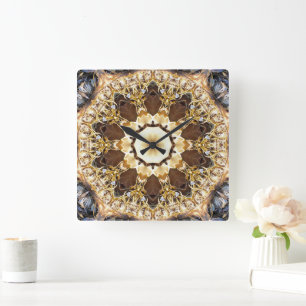 MEERESKURSE QUADRATISCHE WANDUHR