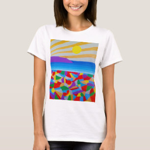 Meereslandschaft Acryl-Fine-Art T-Shirt