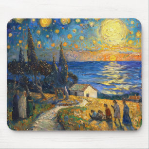 Meereslandschaft Neo-Impressionismus Mousepad