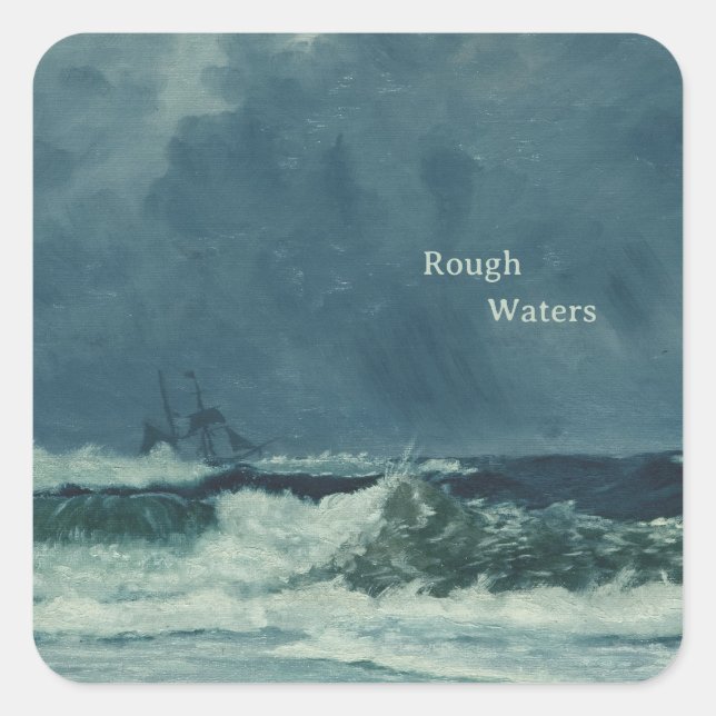 Meereslandschaft Quadratischer Aufkleber (Vorderseite)