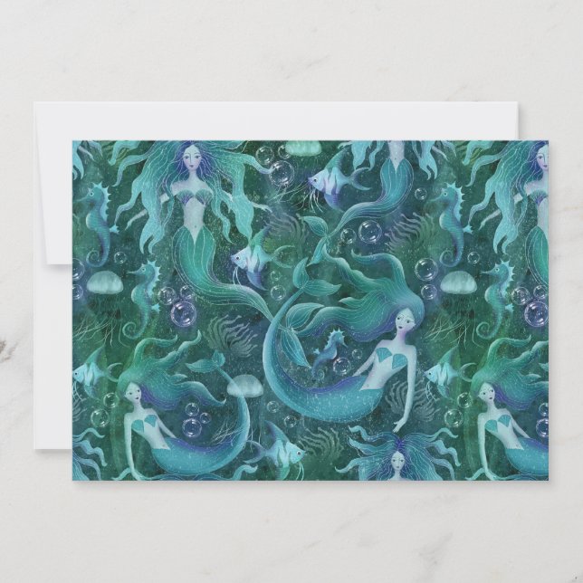 Meeresleben Einladung (Vorderseite)