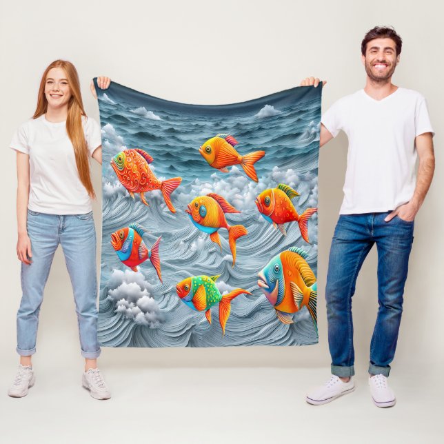 Meeresleben Fleecedecke (Beispiel)