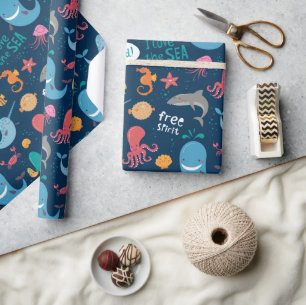 Meeresleben Geschenkpapier