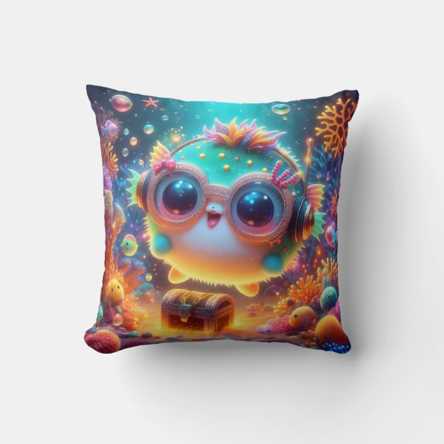 Meeresleben Kissen (Vorderseite)