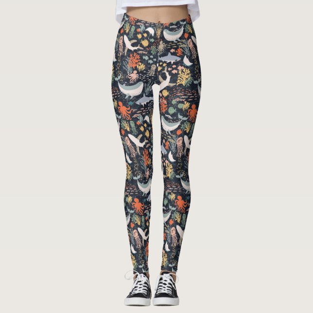 Meeresleben Leggings (Vorderseite)