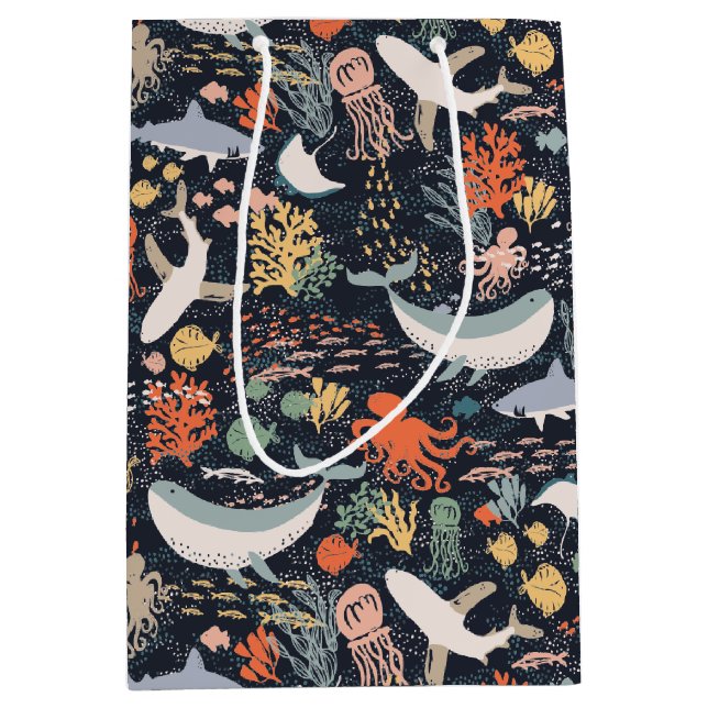 Meeresleben Mittlere Geschenktüte (Vorderseite)