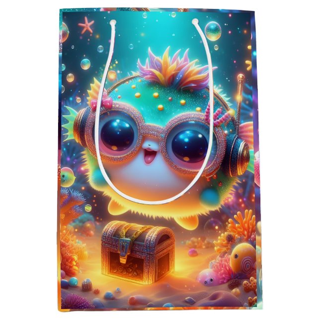 Meeresleben Mittlere Geschenktüte (Vorderseite)