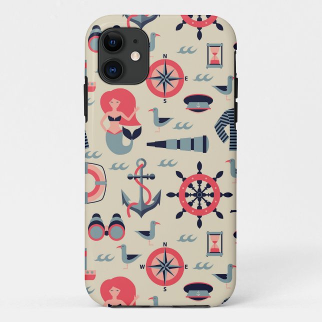 Meeresleben-Muster Case-Mate iPhone Hülle (Rückseite)