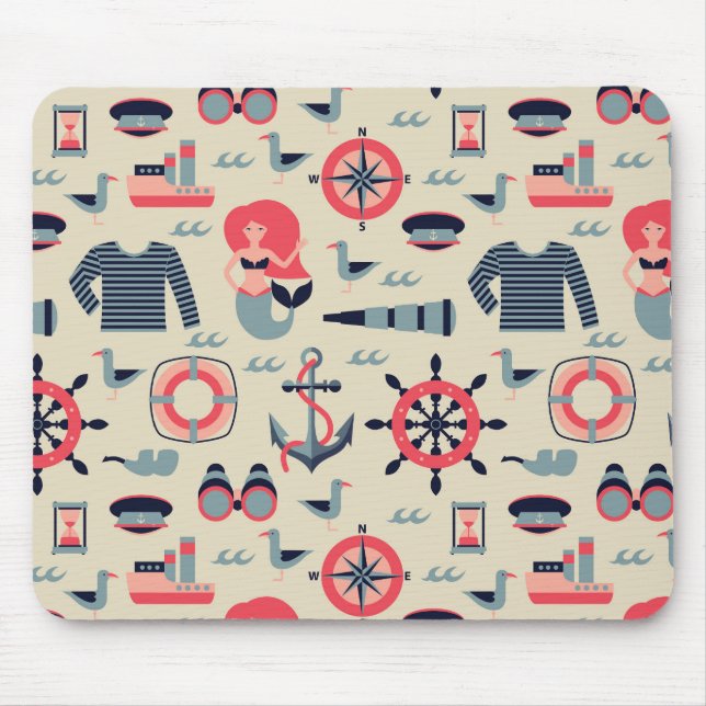 Meeresleben-Muster Mousepad (Vorne)