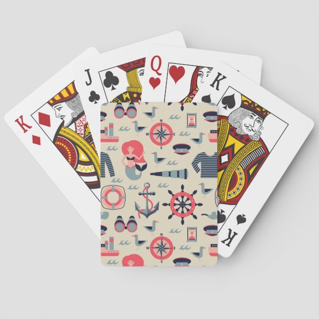 Meeresleben-Muster Spielkarten (Rückseite)