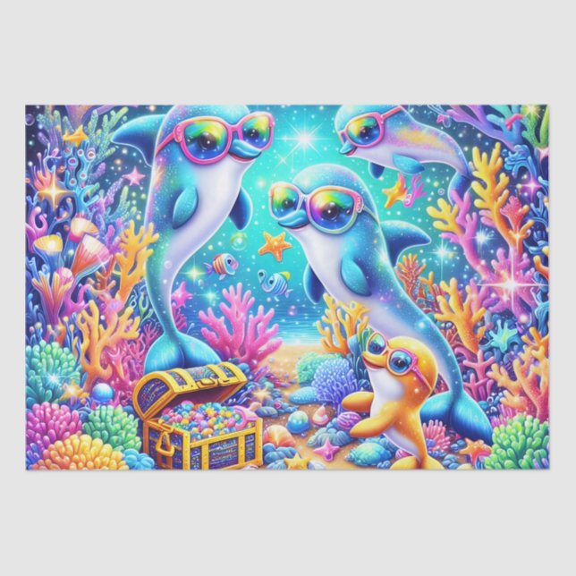 Meeresleben Seidenpapier (Vorderseite)