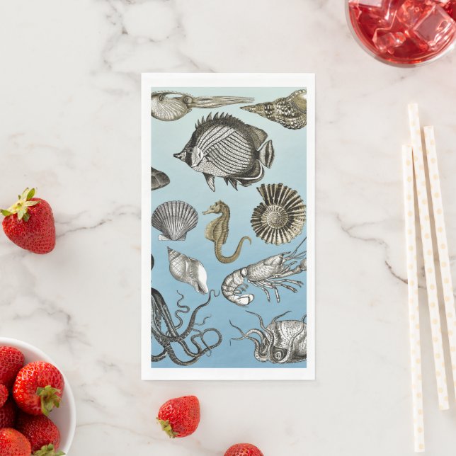 Meeresleben Serviette (Beispiel)