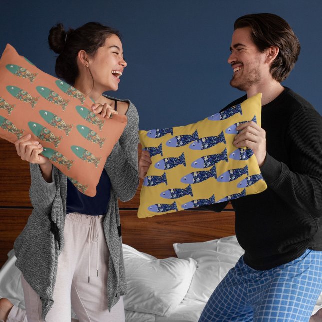 Meeresleben, Strandhaus, Fischliebhaber Dekokissen (Von Creator hochgeladen)