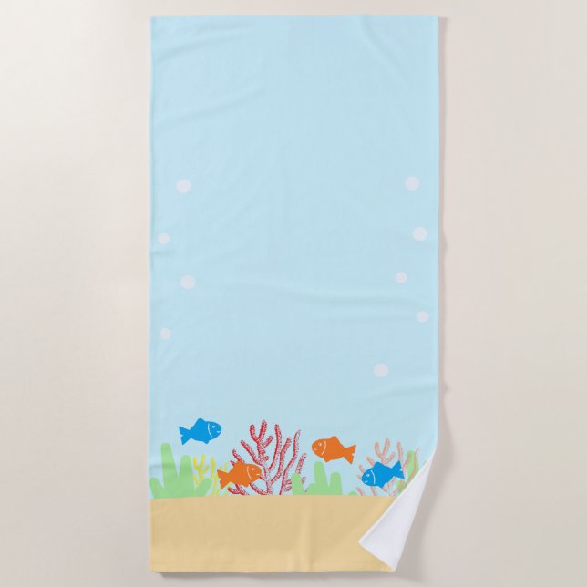 Meeresleben Strandtuch (Vorderseite)