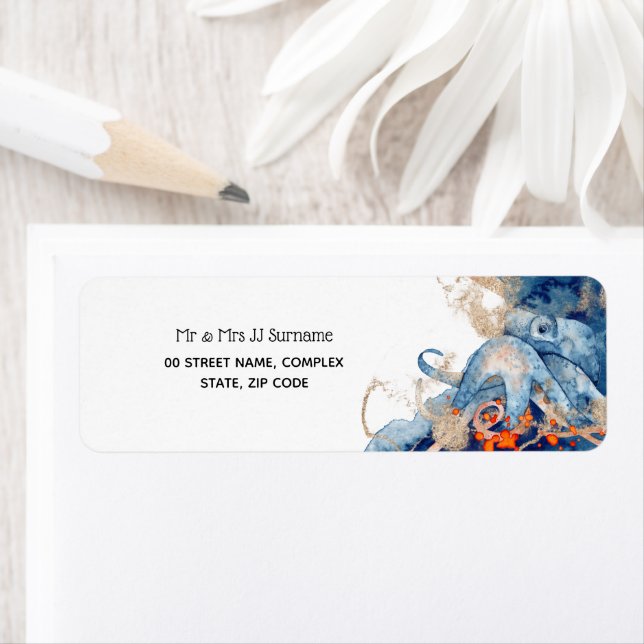 Meereslebewesen des Oktopus marineborange (Insitu)