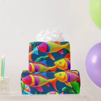 Meereslebewesen Fischkorallen Sommervibes Packpapi Geschenkpapier