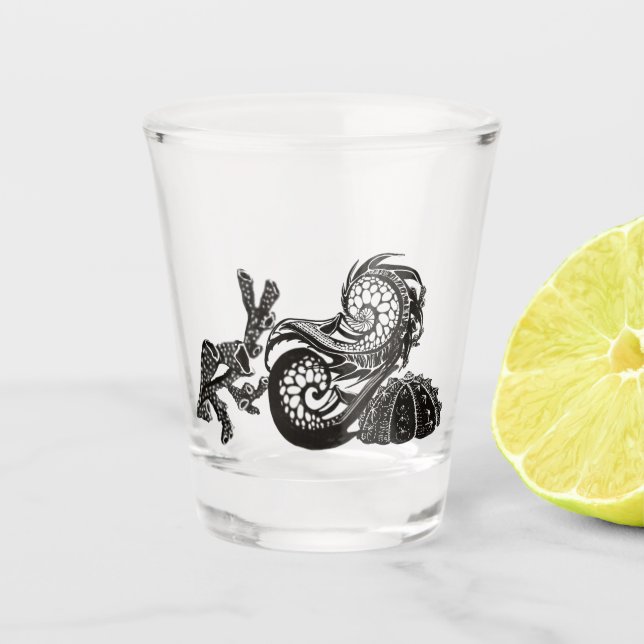 Meereslebewesen - Muschel Schnapsglas (Vorderseite)