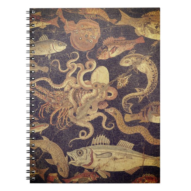 Meereslebewesen, Pompeji-Mosaik Notizblock (Vorderseite)