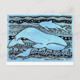 Meereslebewesen Postkarte