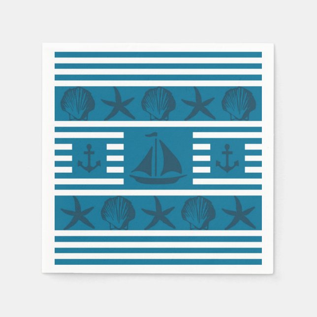 Meereslebewesen Serviette (Vorderseite)