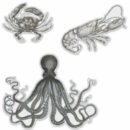 Meereslebewesen Transparente Vinyl Stickers Aufkleber