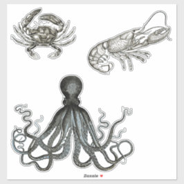 Meereslebewesen Transparente Vinyl Stickers Aufkleber